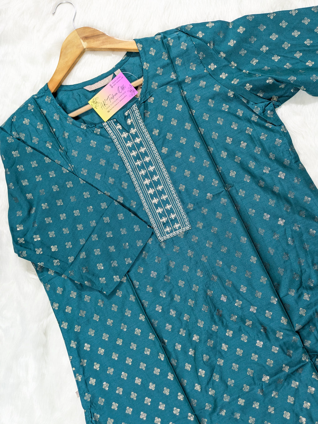 Peacock Blue Avaasa Kurti