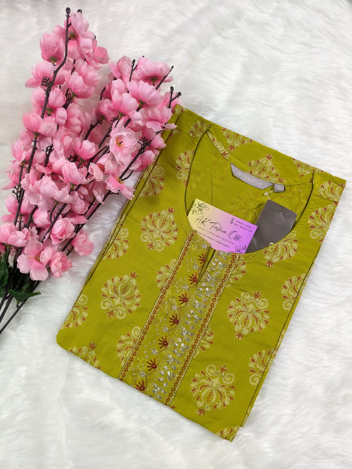 Dark mustard Avaasa Kurti