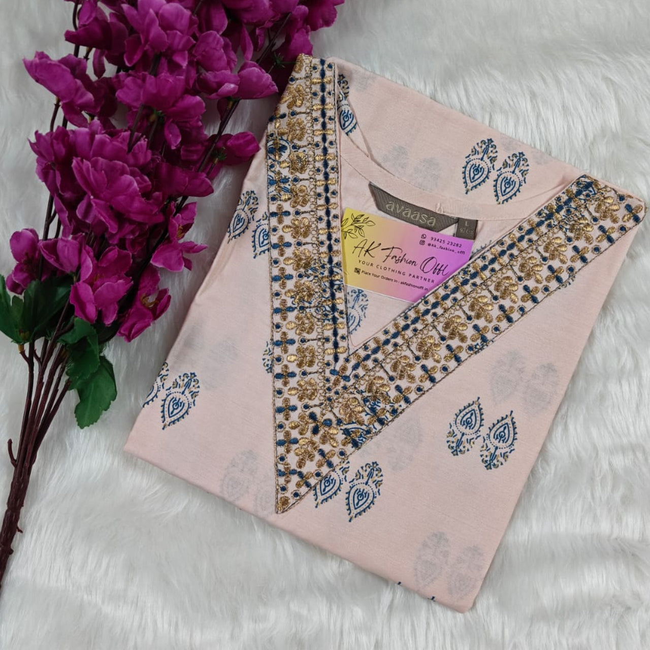Baby Pink Avaasa Kurti