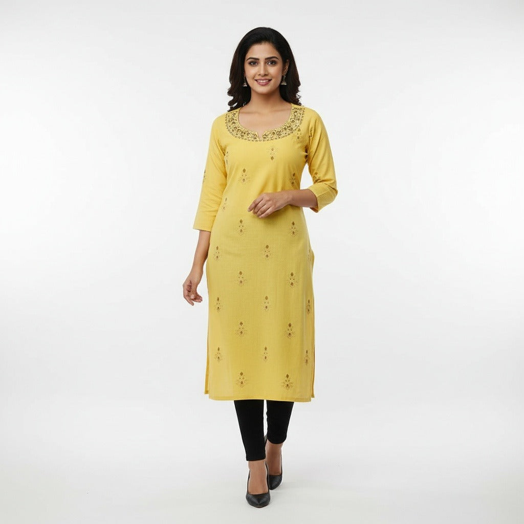 Yellow Avaasa Kurti
