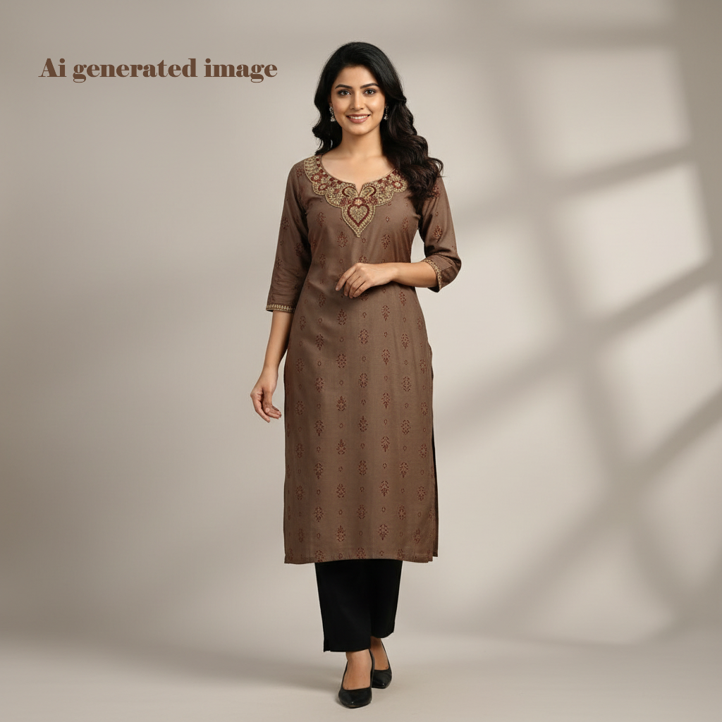 Brown Avaasa Kurti